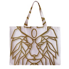 Lion Face Wildlife Crown Zipper Mini Tote Bag by Semog4