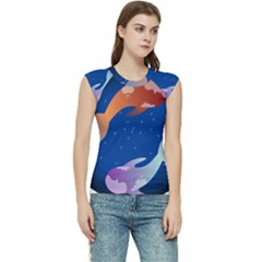 Koi Fish Carp Water Nature Animal Women s Raglan Cap Sleeve Tee