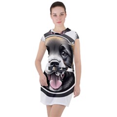 Dog Animal Puppy Pooch Pet Drawstring Hooded Dress by Semog4