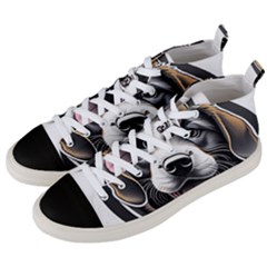 Dog Animal Puppy Pooch Pet Men s Mid-top Canvas Sneakers by Semog4