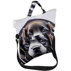 Dog Animal Puppy Pooch Pet Fold Over Handle Tote Bag