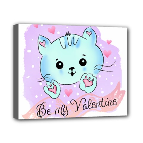 Cat Valentine-s Day Valentine Canvas 10  X 8  (stretched) by Semog4