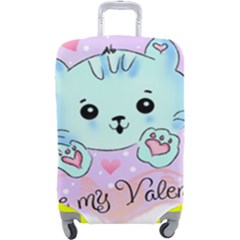 Cat Valentine-s Day Valentine Luggage Cover (large) by Semog4