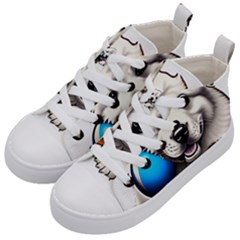 Dog Animal Pet Puppy Pooch Kids  Mid-top Canvas Sneakers by Semog4