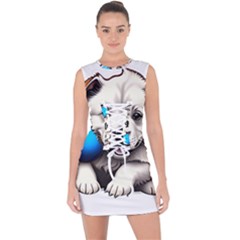 Dog Animal Pet Puppy Pooch Lace Up Front Bodycon Dress by Semog4