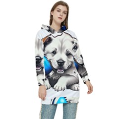 Dog Animal Pet Puppy Pooch Women s Long Oversized Pullover Hoodie by Semog4