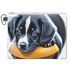 Dog Animal Cute Pet Puppy Pooch Canvas Cosmetic Bag (xxl) by Semog4