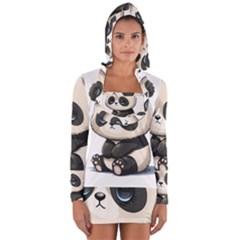 Cute Panda Bear Animal Cartoon Long Sleeve Hooded T-shirt