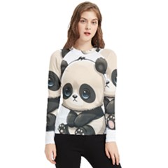 Cute Panda Bear Animal Cartoon Women s Long Sleeve Rash Guard by Semog4