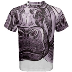 Hippopotamus Animal Wildlife Hippo Men s Cotton Tee by Semog4