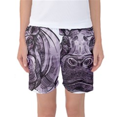 Hippopotamus Animal Wildlife Hippo Women s Basketball Shorts by Semog4