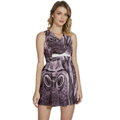 Hippopotamus Animal Wildlife Hippo Sleeveless High Waist Mini Dress