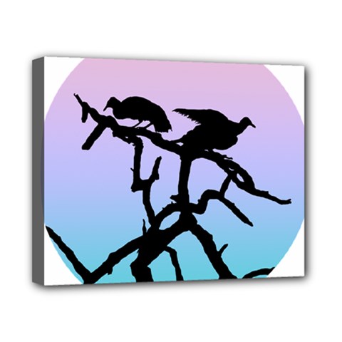 Birds Bird Vultures Tree Branches Canvas 10  X 8  (stretched)