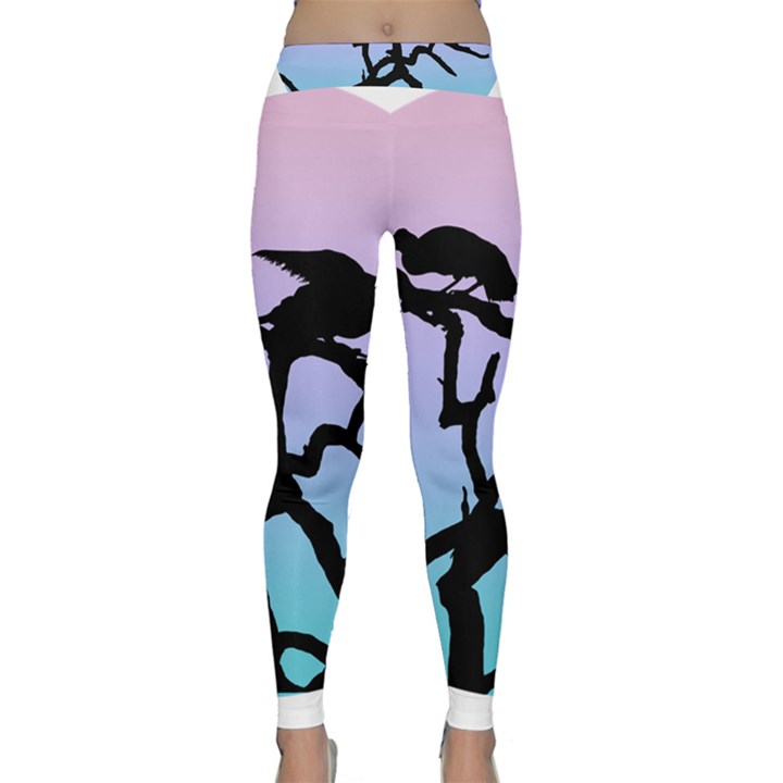 Birds Bird Vultures Tree Branches Classic Yoga Leggings