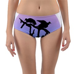 Birds Bird Vultures Tree Branches Reversible Mid-waist Bikini Bottoms