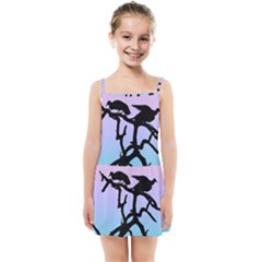 Birds Bird Vultures Tree Branches Kids  Summer Sun Dress