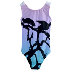 Birds Bird Vultures Tree Branches Kids  Cut-out Back One Piece Swimsuit