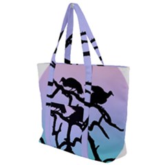 Birds Bird Vultures Tree Branches Zip Up Canvas Bag