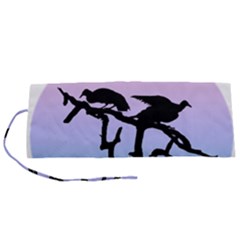Birds Bird Vultures Tree Branches Roll Up Canvas Pencil Holder (s)