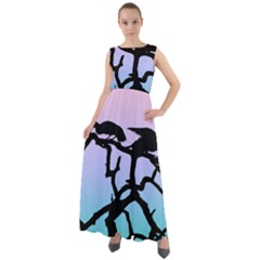 Birds Bird Vultures Tree Branches Chiffon Mesh Boho Maxi Dress