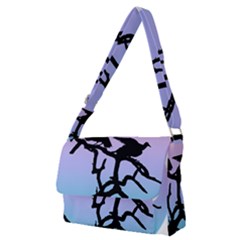 Birds Bird Vultures Tree Branches Full Print Messenger Bag (m)