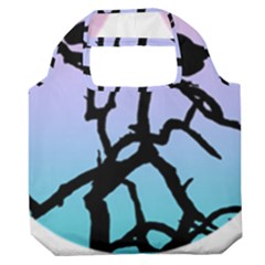 Birds Bird Vultures Tree Branches Premium Foldable Grocery Recycle Bag