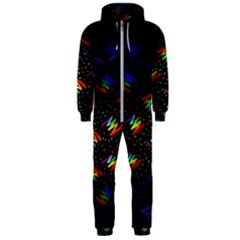 Rainbows Pixel Pattern Hooded Jumpsuit (men) by Semog4