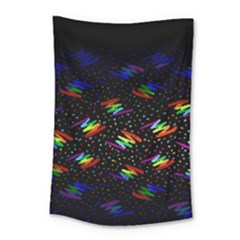 Rainbows Pixel Pattern Small Tapestry