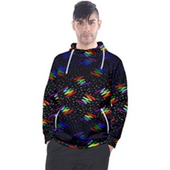 Rainbows Pixel Pattern Men s Pullover Hoodie