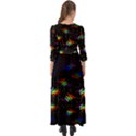 Rainbows Pixel Pattern Button Up Boho Maxi Dress View2