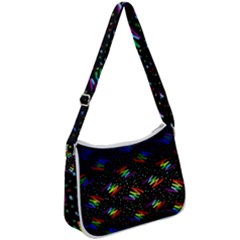Rainbows Pixel Pattern Zip Up Shoulder Bag