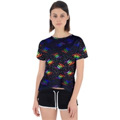 Rainbows Pixel Pattern Open Back Sport Tee