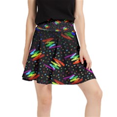 Rainbows Pixel Pattern Waistband Skirt