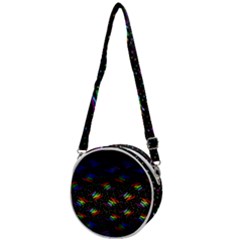 Rainbows Pixel Pattern Crossbody Circle Bag