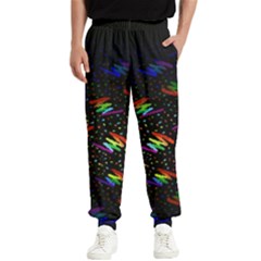 Rainbows Pixel Pattern Men s Elastic Waist Pants
