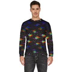Rainbows Pixel Pattern Men s Fleece Sweatshirt