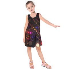 Abstract Light Star Design Laser Light Emitting Diode Kids  Sleeveless Dress by Semog4