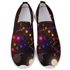 Abstract Light Star Design Laser Light Emitting Diode Men s Slip On Sneakers by Semog4