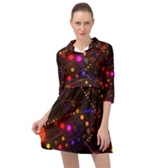 Abstract Light Star Design Laser Light Emitting Diode Mini Skater Shirt Dress by Semog4