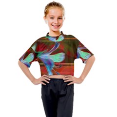 Abstract Fractal Design Digital Wallpaper Graphic Backdrop Kids Mock Neck Tee