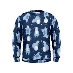 Bear Pattern Patterns Planet Animals Kids  Sweatshirt