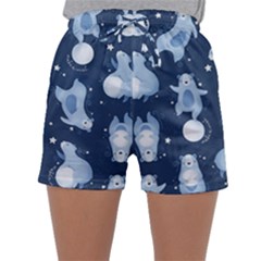 Bear Pattern Patterns Planet Animals Sleepwear Shorts by Semog4