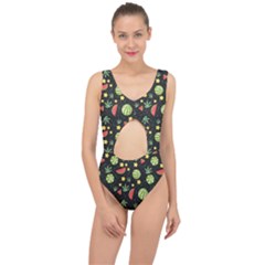 Watermelon Berries Patterns Pattern Center Cut Out Swimsuit by Semog4