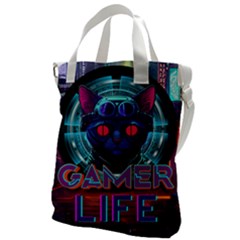 Gamer Life Canvas Messenger Bag by minxprints