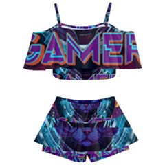 Gamer Life Kids  Off Shoulder Skirt Bikini by minxprints