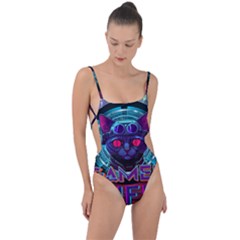 Gamer Life Tie Strap One Piece Swimsuit by minxprints