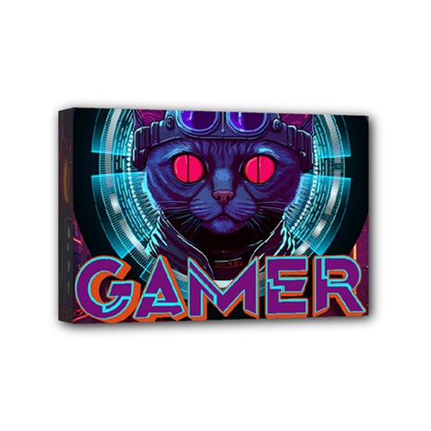 Gamer Life Mini Canvas 6  X 4  (stretched) by minxprints