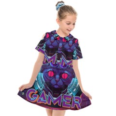 Gamer Life Kids  Short Sleeve Shirt Dress by minxprints