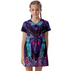 Gamer Life Kids  Asymmetric Collar Dress