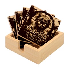 Gamer Life Bamboo Coaster Set